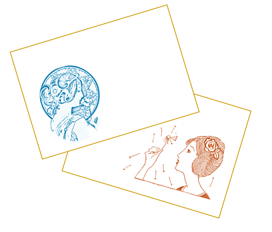 特別展 関連イベント ワークショップ「ばれんで刷り刷りミュシャと夢二のモチーフ封筒づくり」